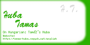 huba tamas business card
